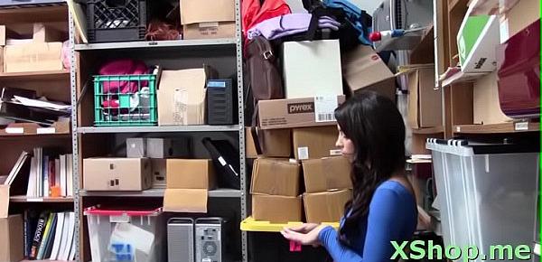 Cunning Innocent Babe Gets Pounded Hard in Store Room